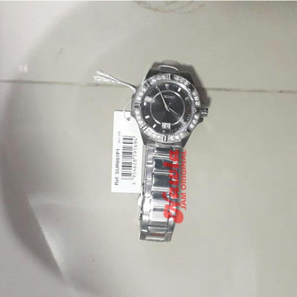 Seiko Ladies SUR807P1 Quartz Black Dial - Jam Tangan Wanita SUR807