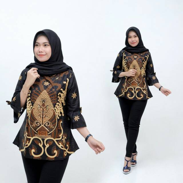 blouse batik pekalongan motif lawasan ukuran m l xl xxl