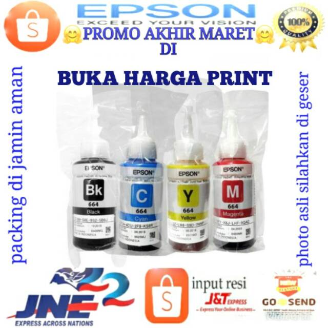 Tinta Epson 664 Original Losee pack 70ml [Tanpa Kemasan]