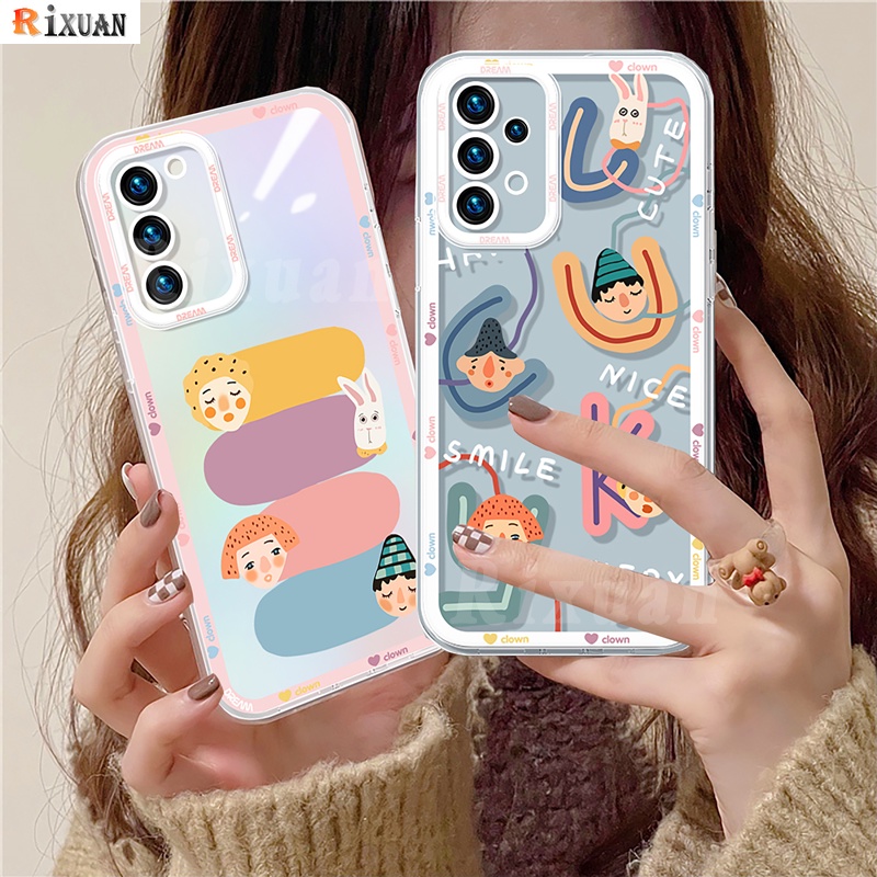 Soft Case TPU Transparan Motif Kartun Untuk Samsung A13 A03 A03S A23 A12 A32 A22 A21S A22 A52 A72 A50 A20 A51 A71 A10s A11 M12 A53 S21