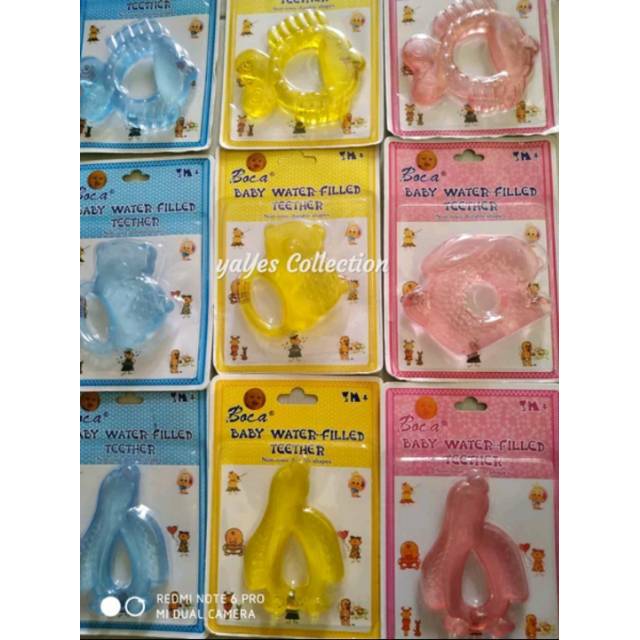 Gigitan bayi karet steril water filled soother teether penumbuh gigi balita 3 - 12 bulan rasa buah