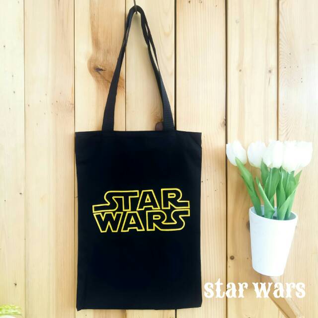 Totebag STAR WARS bahan drill halus