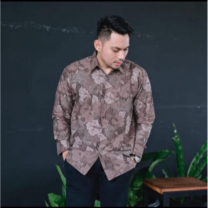 kemeja batik pria lengan panjang ful furing