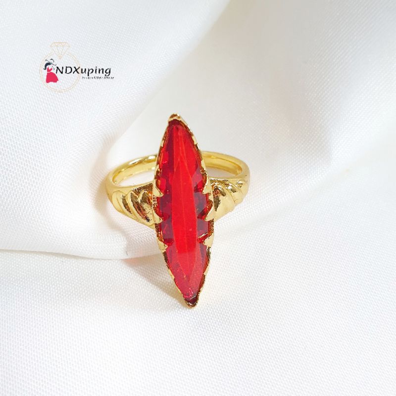 Cincin Batu Merah Giok Xuping N24012201