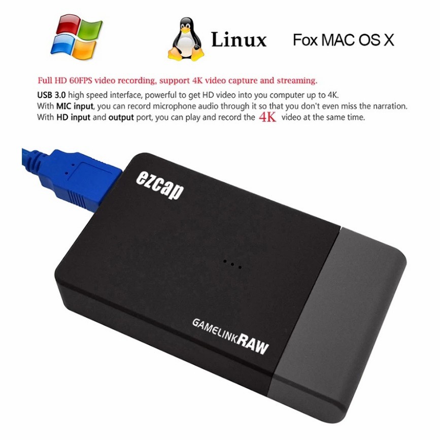 EZCAP 261M USB 3.0 HDMI HD Video Capture GAMELINK RAW 4K