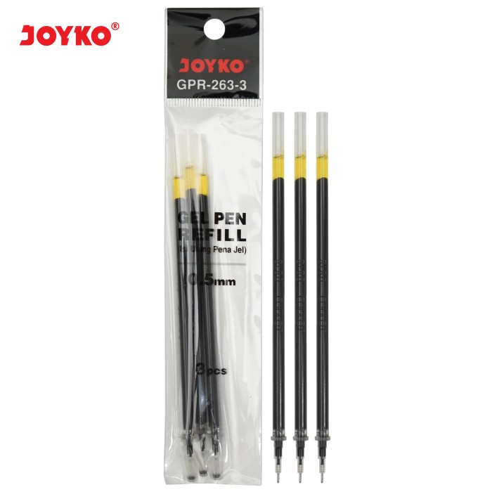 

MURAH Gel Pen Refill / Isi Ulang Pen / Isi Pulpen Joyko GPR-263-3 / 0.5 mm