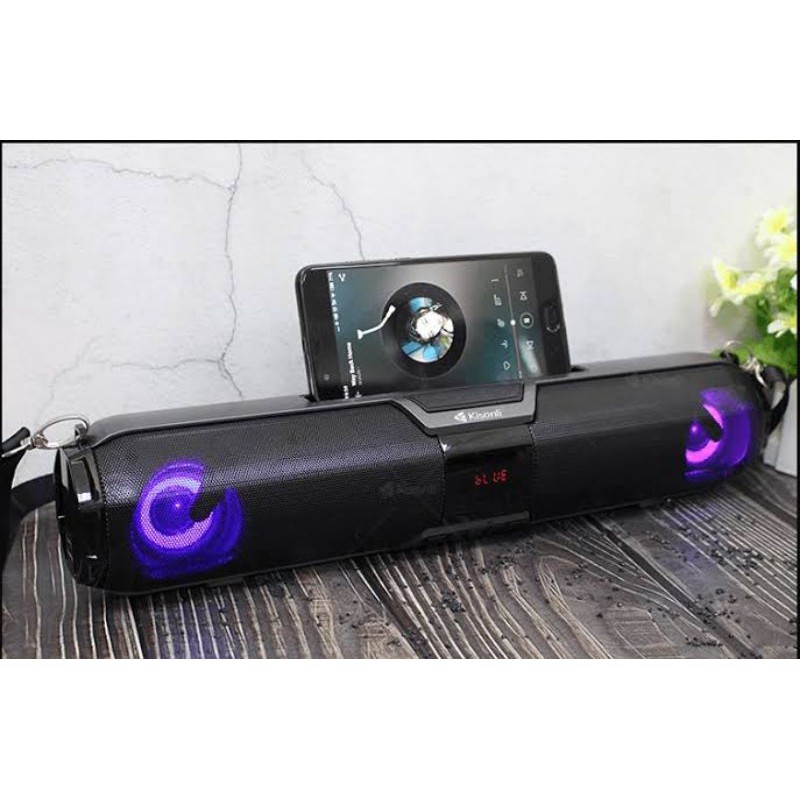 Speaker Bluetooth Kisonli LED 900 LED900 LED-900 Super Bass Micro SD USB FM Radio