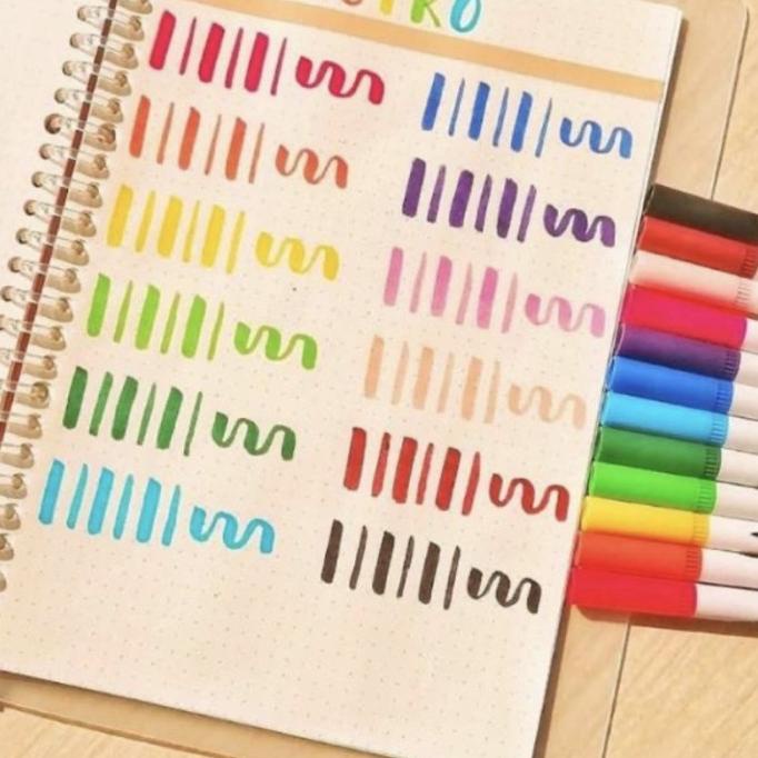 

[[COD]] Brush Pen Joyko Set 12 Color Basic Twin Tip Spidol Kuas Kaligrafi BERKUALITAS Kode 412