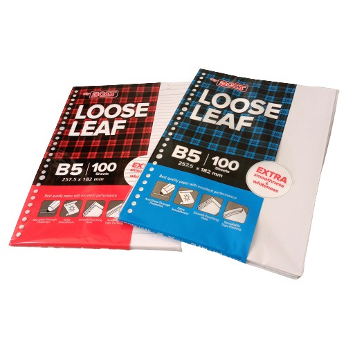 

Kertas Loose Leaf Ukuran A5 B5 Bergaris & Polos - Refill Binder