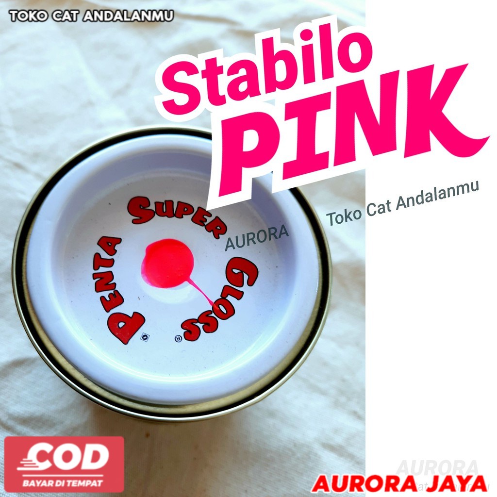 

Cat Penta Super Gloss Pink Stabilo NC Light Pink Fluorent Fluorecent Ping Merah Muda Skotlet Nyala