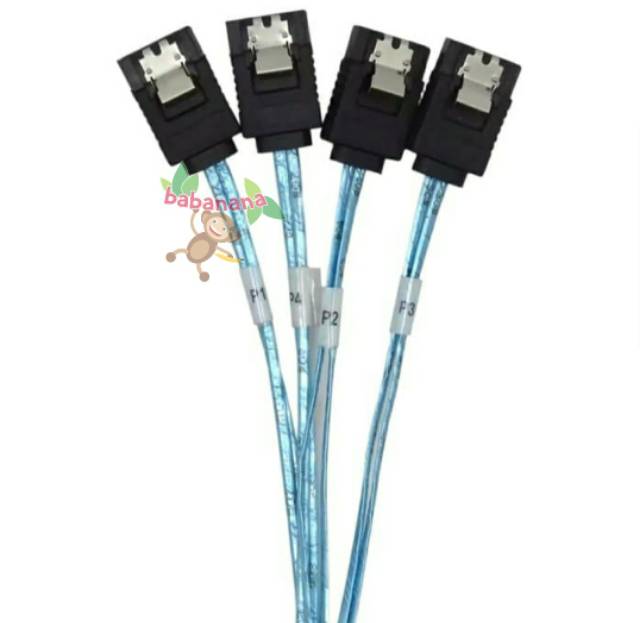 SFF-8643 to 4 sata 12gbps kabel hdd server cable cabang splitter