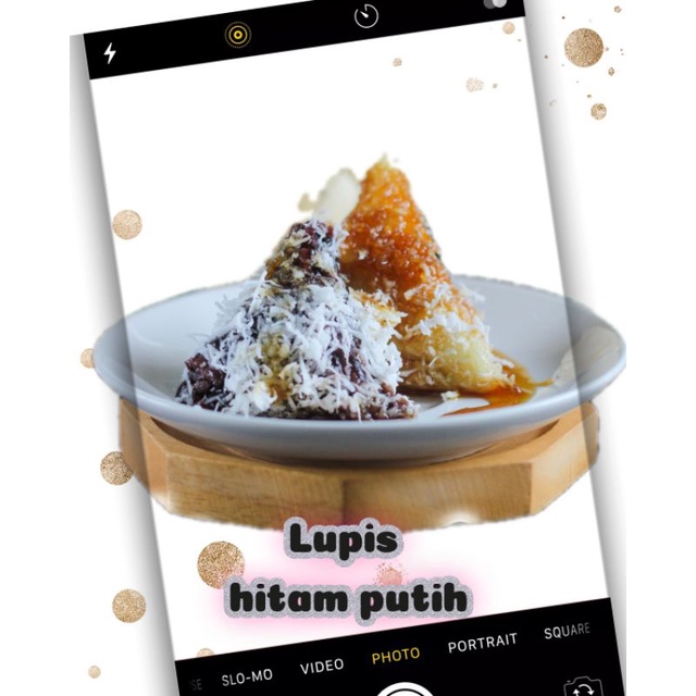 

lupis hitam putih/lupis besek/cenil/klepon