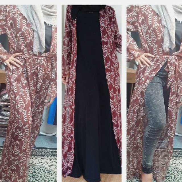 long cardi/cardigan motif