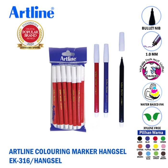 

ARTLINE EK-316 SPIDOL KECIL WARNA ECER