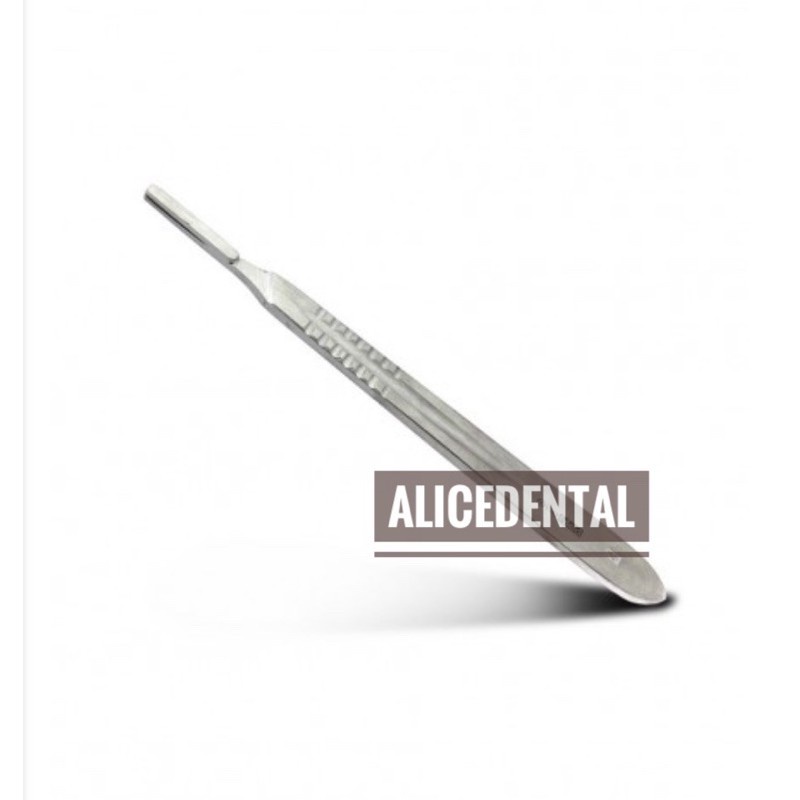 Dental scalpel blade handle no 3 4 gagang bisturi mata pisau gigi gusi handel instrument alat potong operasi onemed