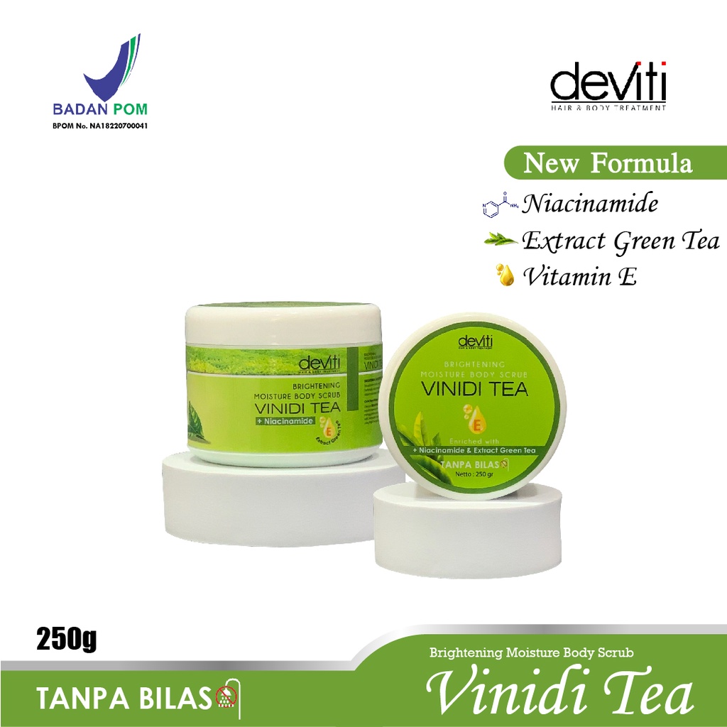 Deviti Moisture Body Scrub Vinidi Tea 250Gr Merileksasi Kulit