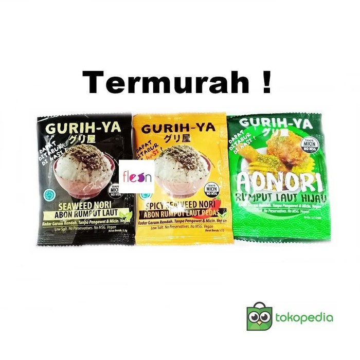 

Unik Gurih-Ya Gurih Ya Seaweed Nori Seasoning / Abon Rumput Laut SACHET - Ori Sachet Murah