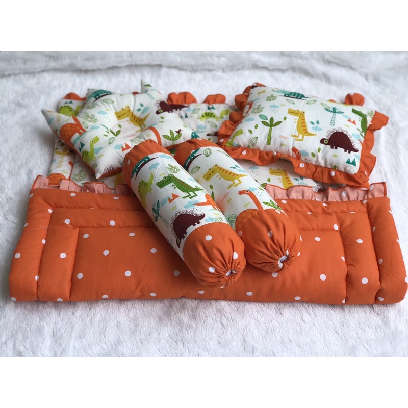 BEDCOVER BAYI SET BANTAL GULING BERCOVER/ SELIMUT BAYI / KASUR BAYI / ALAS TIDUR BAYI (LENGKAP)