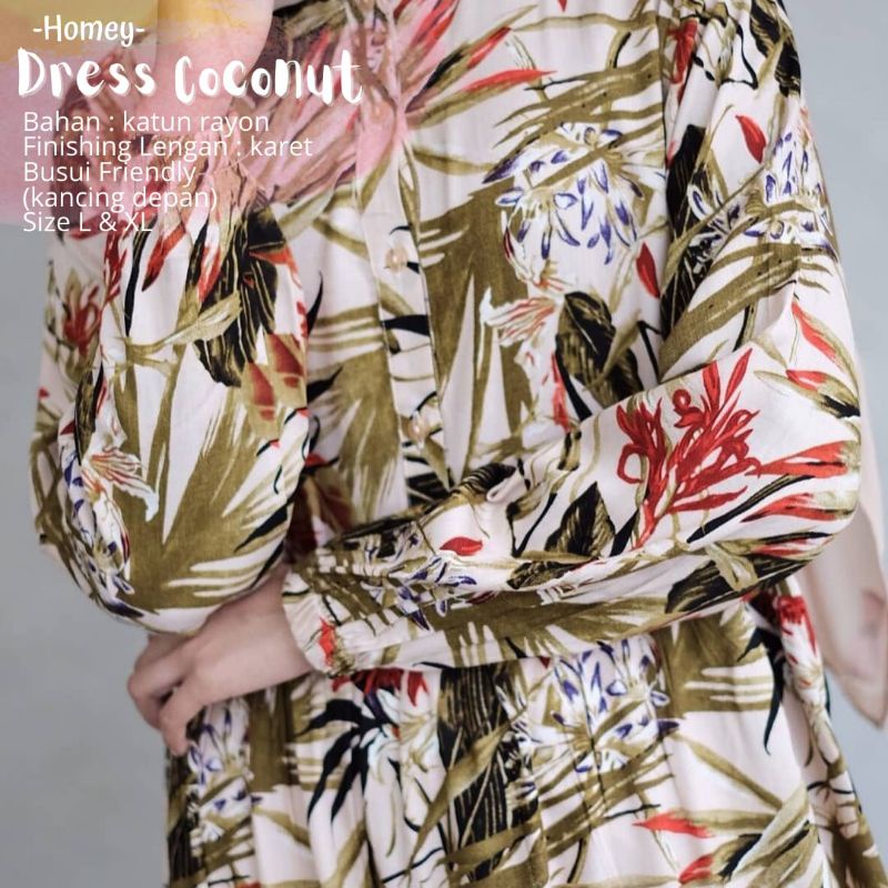 BeautyOne - Homey Dress Coconut Gamis Dewasa Jumbo Terlaris - Bahan Katun Rayon Premium | Bisa Cod