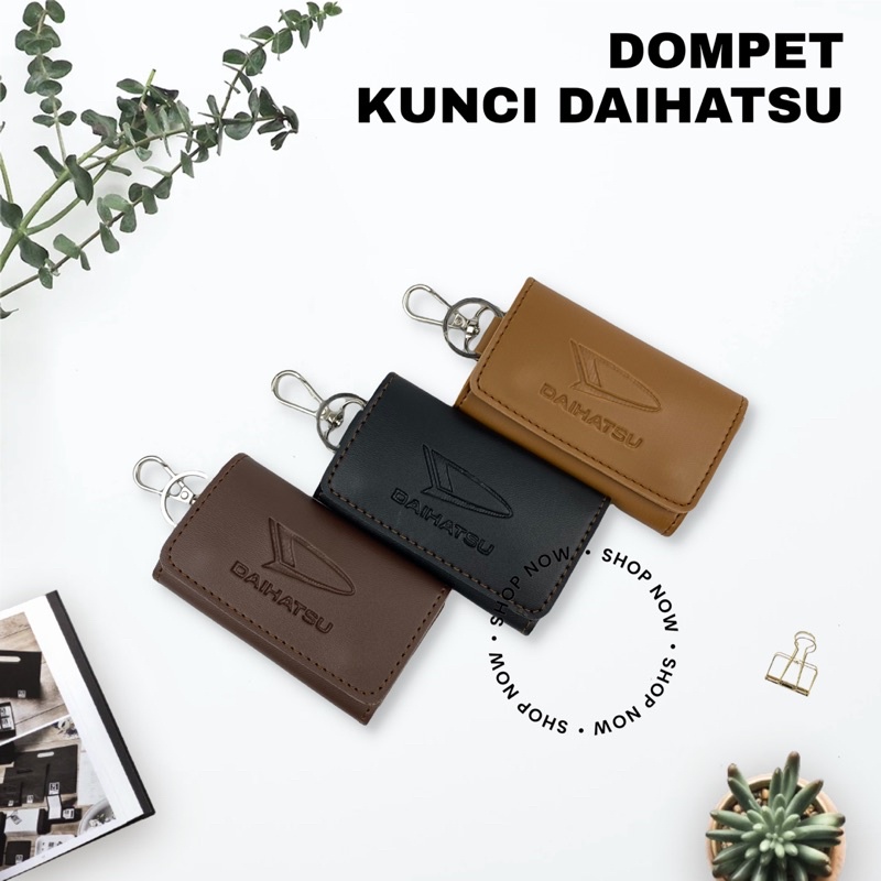 DOMPET KUNCI STNK DAIHATSU DOMPET KUNCI MOBIL KULIT SINTETIS DOMPET STNK LIPAT 3 GANTUNGAN KUNCI MOBIL MUAT STNK