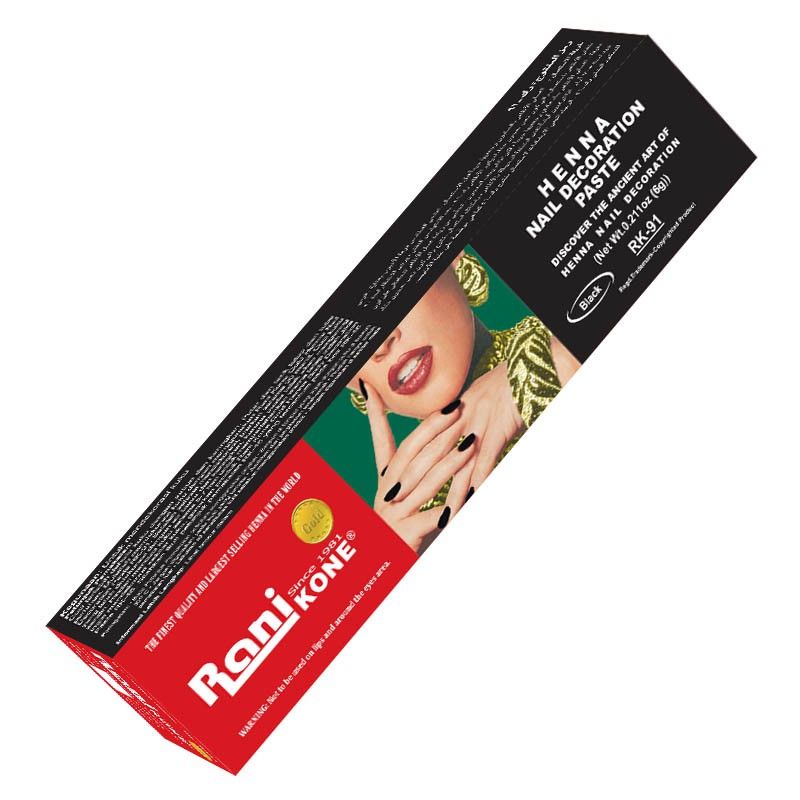 HENNA KUKU HALAL HENNA KUKU RANI Henna Rani Kone 82 Nail Decoration Paste Reddish (Green Pack) 6g