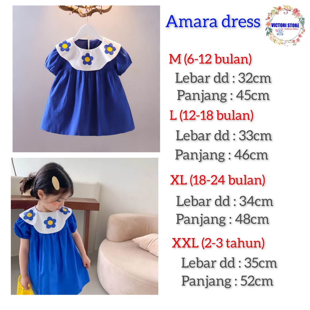 Gaun Bayi Perempuan Summer Dress Bayi 6 bulan - 3 tahun Korean Style Import