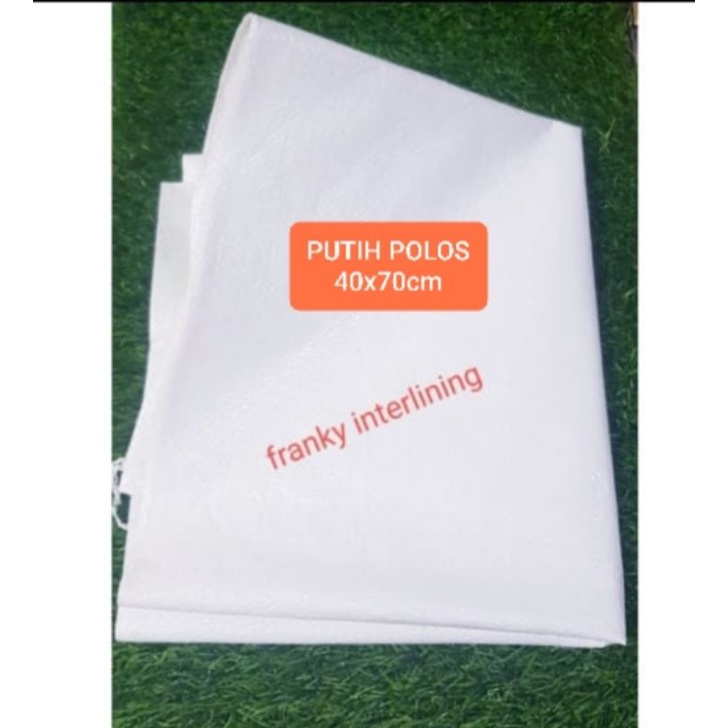 KARUNG PLASTIK PUTIH POLOS 40 x 70 CM HARGA PER PCS