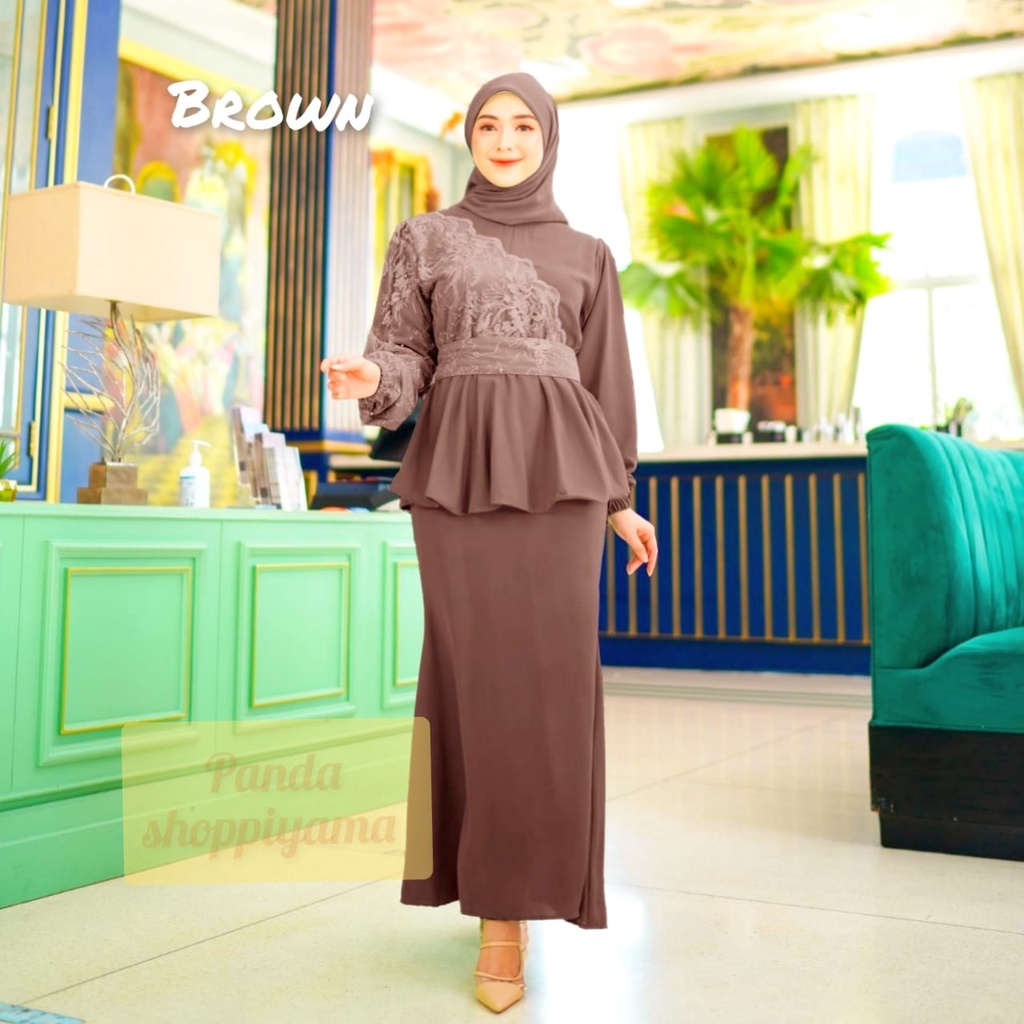 Gamis Terbaru Dress Kondangan NAVILA Size M L XL XXL Gamis Remaja Seragam Wisuda Gamis Kekinian Modern