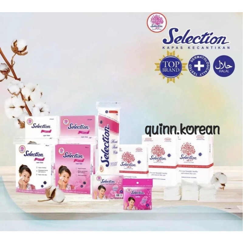 kapas selection facial cotton 35gr|50gr|75gr|80/cotton ball /cotton bud