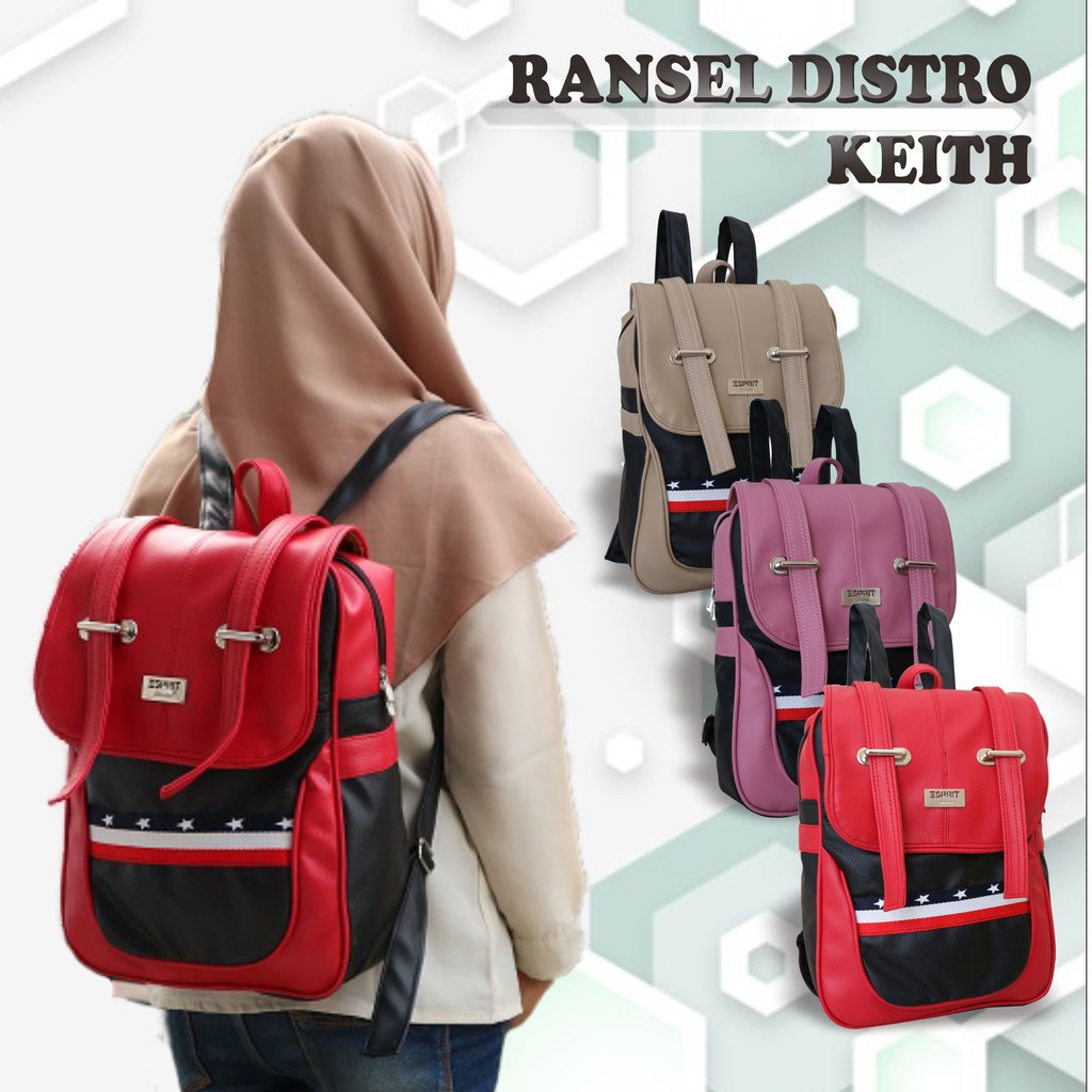 OBRAL TAS DISTRO !! Ransel Sekolah Cewek Kekinian Laptop Multifungsi SMP SMA Kuliah Wanita Perempuan