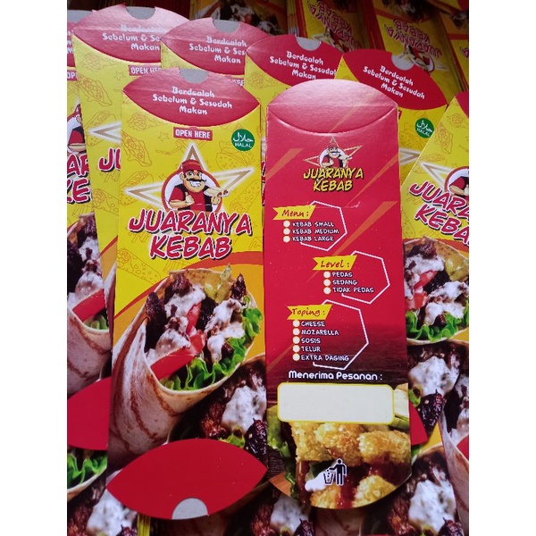 

Dus Kebab | Kardus Kebab jumbo | Kemasan Kebab jumbo