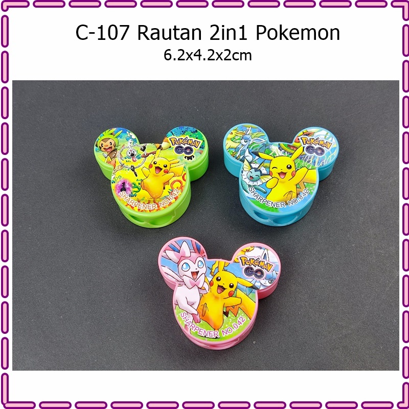 C-107 Rautan Anak 2in1 Pokemon 2pcs