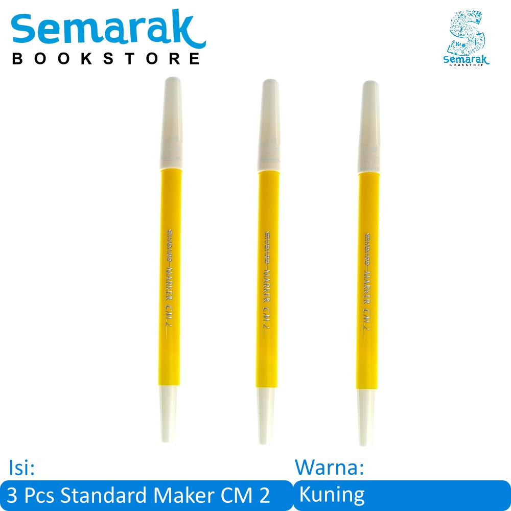 

Standard Marker CM 2 Spidol Warna - Kuning [3 Pcs]