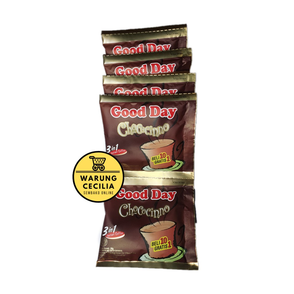 

Good Day / Gooday Chococino - Kopi Instan (1 renceng = 10 pcs)