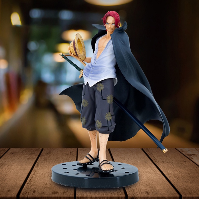 2022 Mainan Action Figure One Piece Shanks Rambut Merah 17cm Bahan PVC Untuk Dekorasi / Koleksi / Hadiah Anak