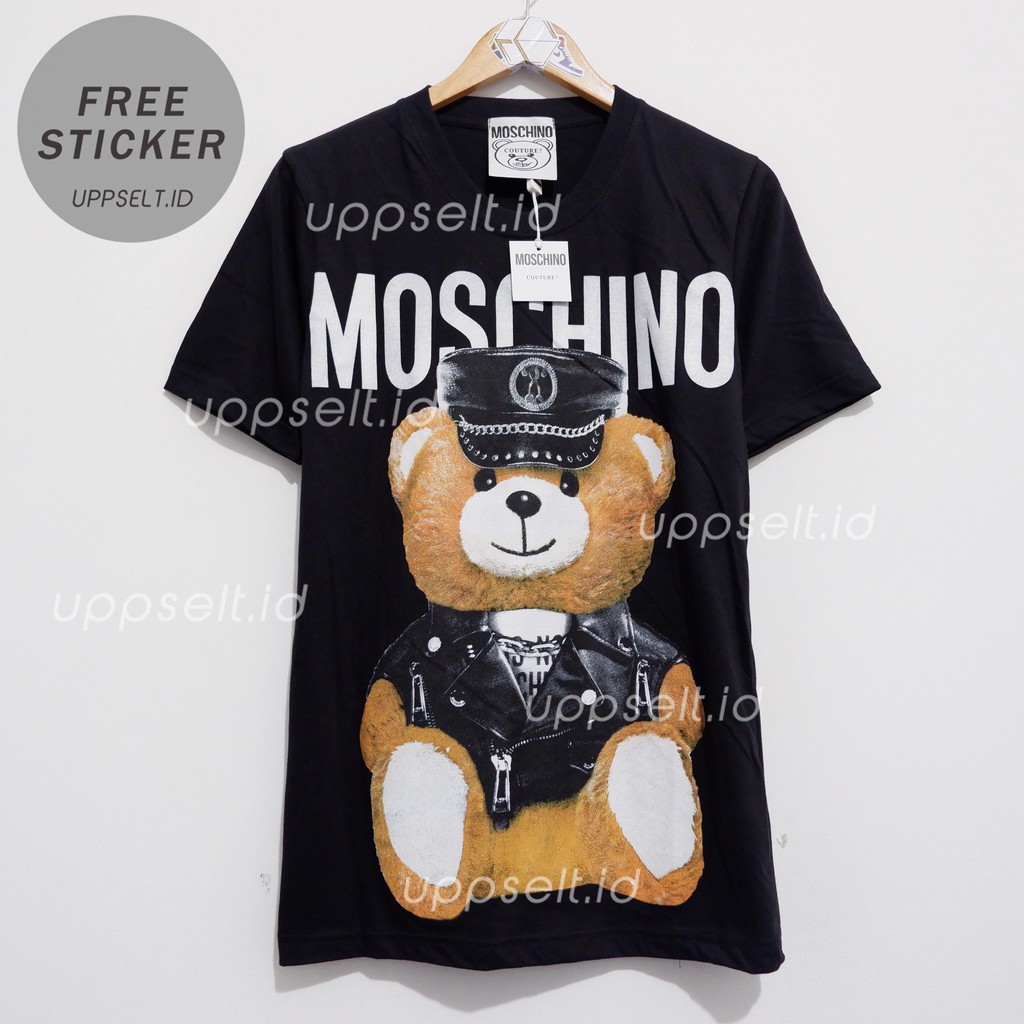 TSHIRT [BLACK] EDITION!! KAOS MOSCHINO PREMIUM MILANO