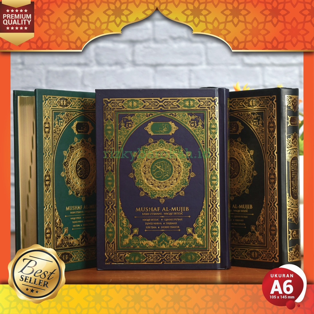 [A6/Kecil/10x15cm] Mushaf Al Quran Al Mujib Rasm Utsmani Qiraah Syu’bah Waqaf Ibtida A6 Timur Tengah