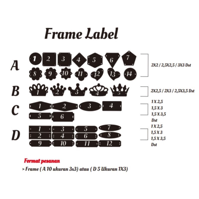 LABEL HIJAB AKRILIK MIRROR TULISAN HITAM / LABEL AKRILIK