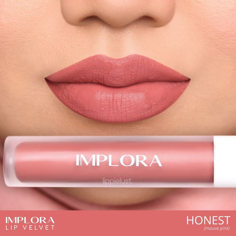 IMPLORA Lip Velvet 4,6 gram Implora Lip Cream Lipstik Lipvelvet Lipcrem Implora BPOM Perawatan Bibir