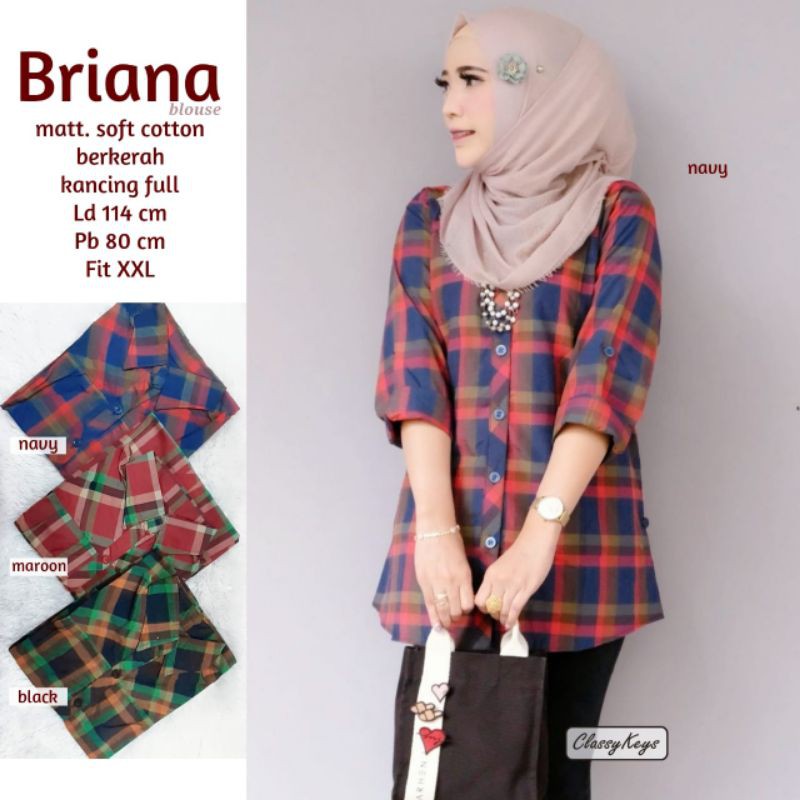 briana blouse | tunik briana murah