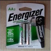 Baterai Cas Energizer AA isi 2 buah Batere Batre Rechargeable Battery