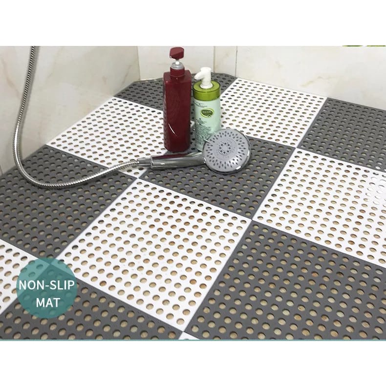 Alas Kamar Mandi Karpet Kamar Mandi Anti Licin 30x30CM  Keset Lantai Anti Slip Polkadot Dapur Mat Non-Slip