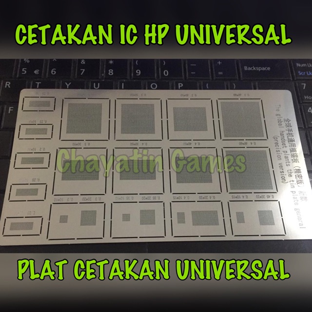  CETAKAN  IC HP  PONSEL TYPE UNIVERSAL PLAT CETAKAN  IC HP  