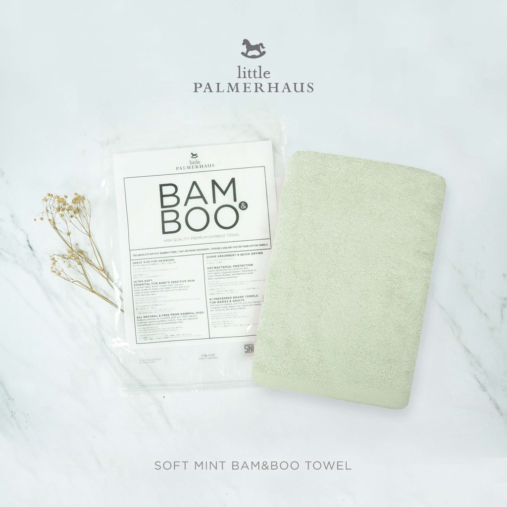 Little Palmerhaus BamBoo Towel BIG SIZE 70 x 140 Handuk Bayi Anak BAM &amp; BOO