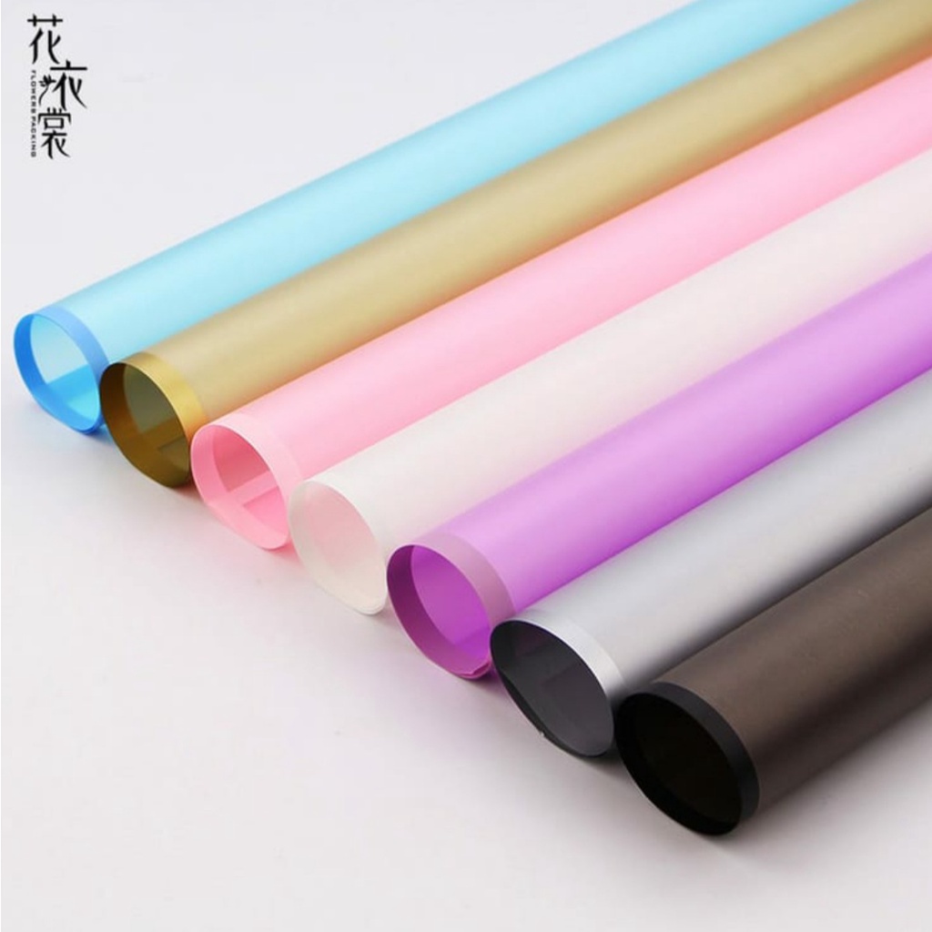 

Flower Wrapping Paper Transparan List Color Cellophane PWM051 - Kertas Buket Bunga - Kertas Kado Korea isi 20 lembar