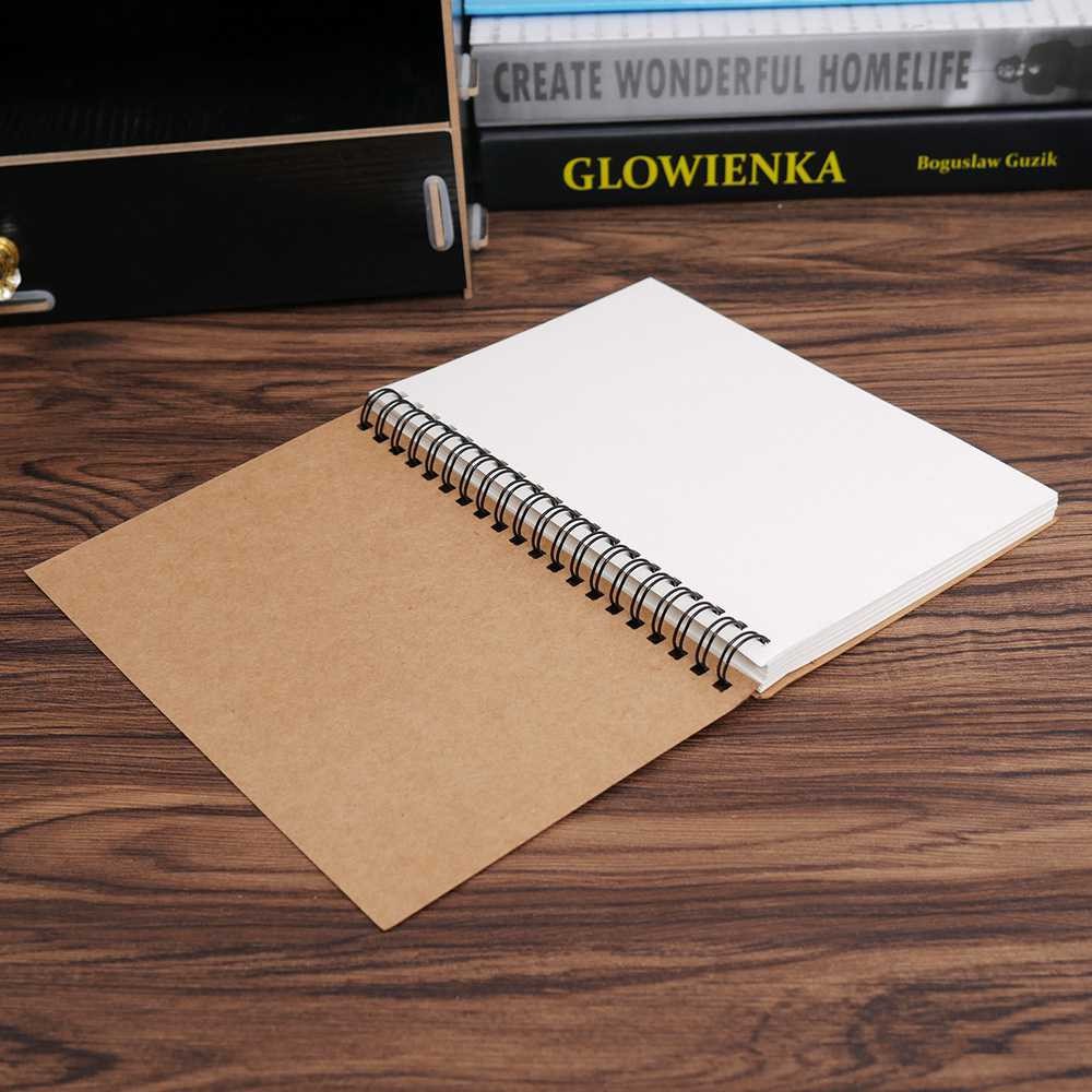 sell JESJELIU Buku Diary Menggambar Sketchbook Drawing Memo Pad - BQ-N14 - Coklat Putih