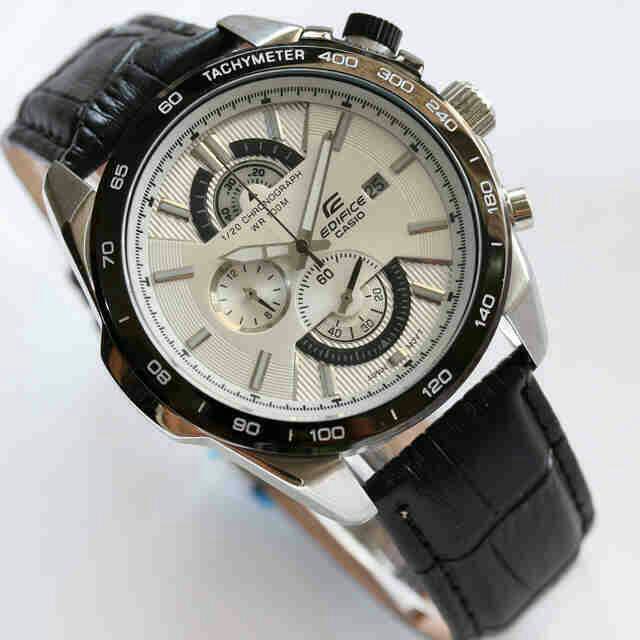 Jam Tangan Pria Casio Edifice Type EF520 EF 520 Tali Kulit