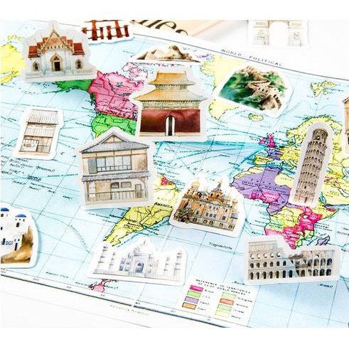 

Label Stickers - World Architectural History (45pcs)