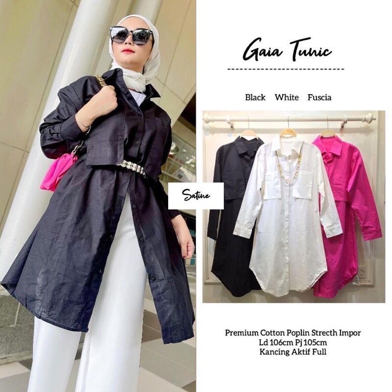 KENZI TUNIK ORIGINAL ATASAN POLOS PREMIUM/TUNIK TERBARU KATUN POPLIN STRECTH IMPORT/BLOUSE KEMEJA ATASAN WANITA KEKINIAN/FAR MOSLEMSTORE