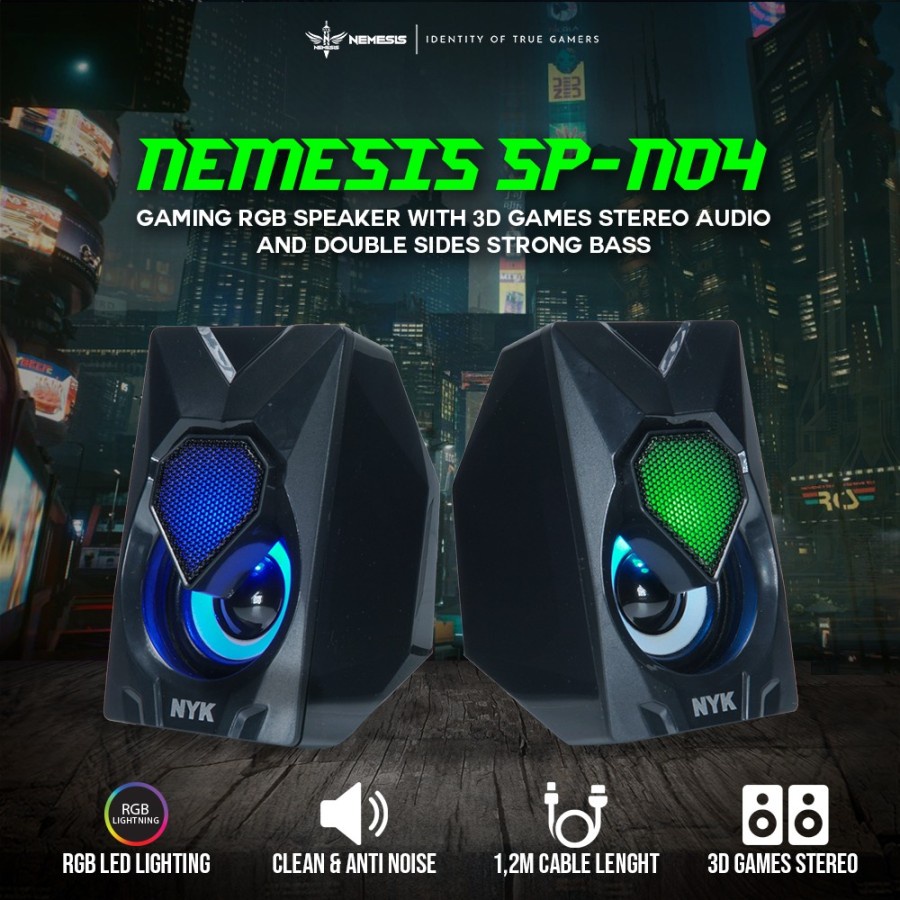 Speaker Gaming Stereo Audio RGB NYK SP-N04 Nemesis